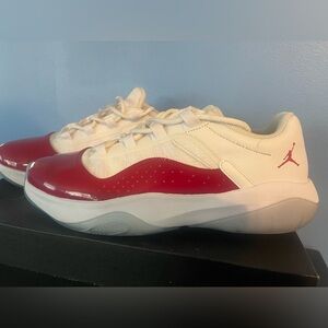 Red and White Jordan Sneakers